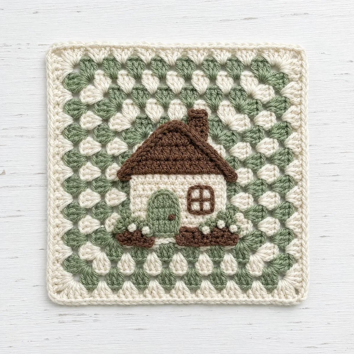 Cozy Cottage Granny Square — A Tiny Thatched-Roof Charmer crochet pattern